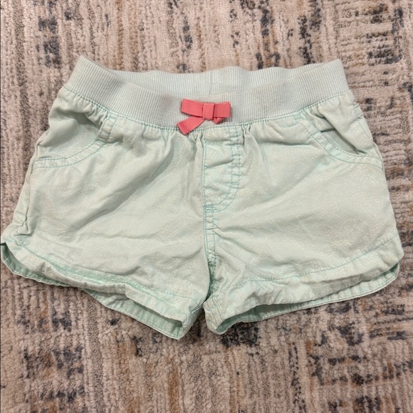 Cherokee Mint Green Kids Shorts with Pink Bow - Picture 1 of 3